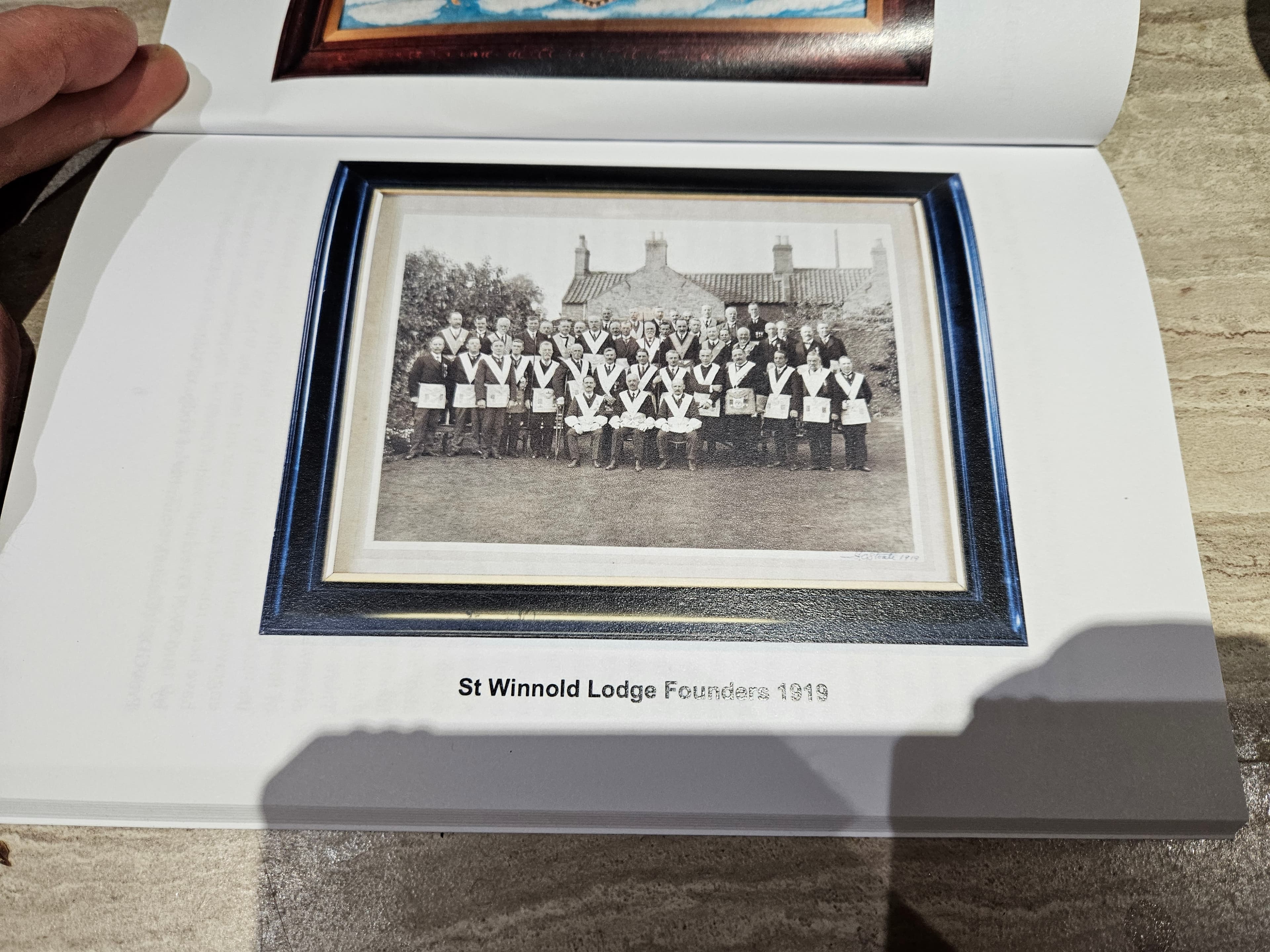 The seven founding members of St Winnold Lodge, photographed in 1919
