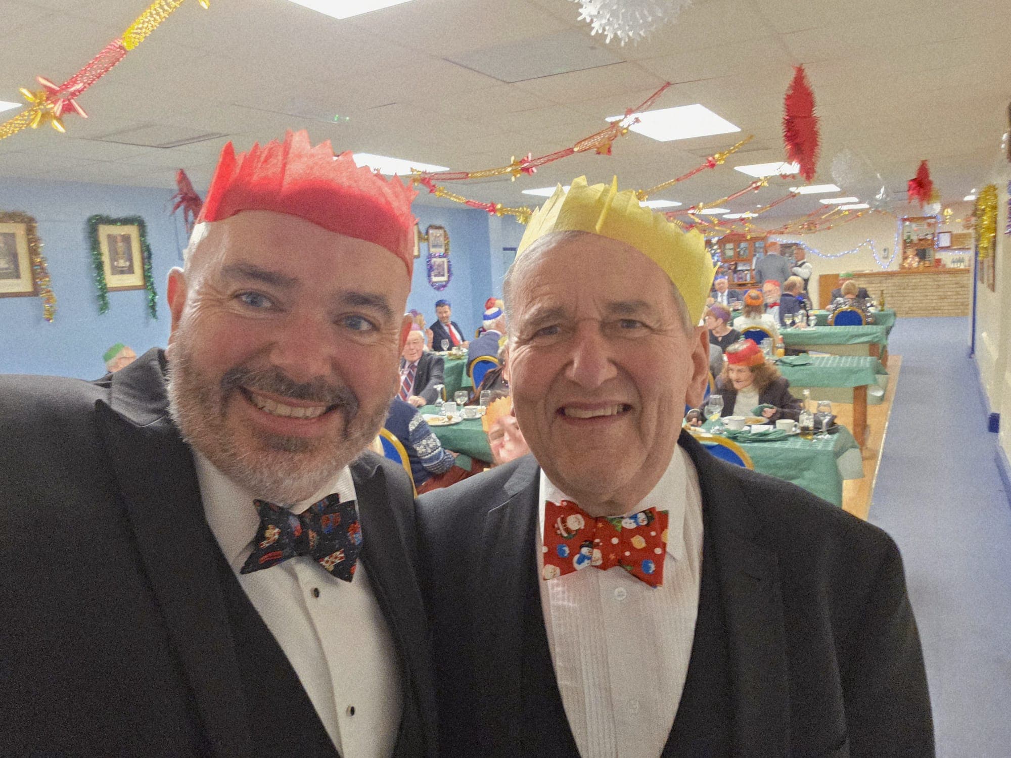 Members in festive spirit at the Christmas dinner